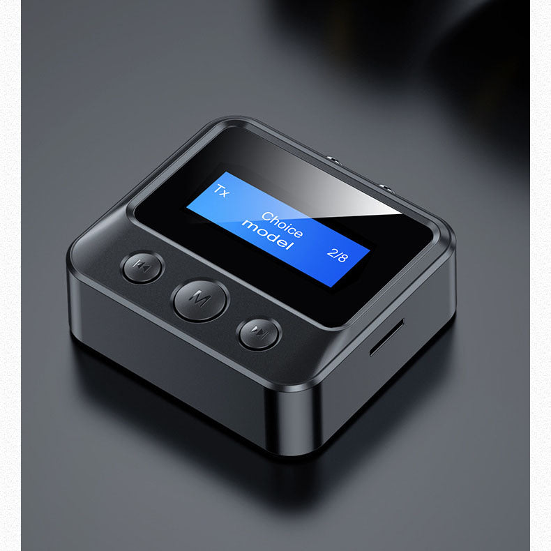 Screen display 2-in-1 Bluetooth audio adapter Bluetooth audio transmitter receiver Bluetooth 5.0 receiver